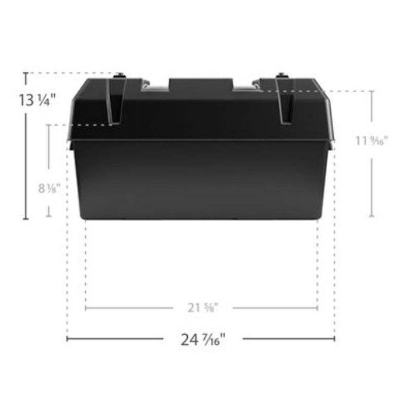 DOUBLE BATTERY BOX, END TO END